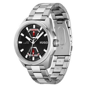 BRAND NEW Hugo Boss Men's #Expose Black Dial Quartz 44mm Watch 1530242
